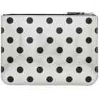 Comme des Garçons SA5100GA Polka Dot Wallet in Silver