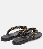 Bottega Veneta - Dot leather thong sandals