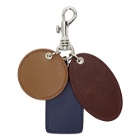 A.P.C. Burgundy and Multicolor Logo Louis Keychain