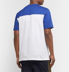 Comme des Garçons HOMME - Panelled Printed Cotton-Jersey T-Shirt - Blue