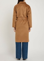 Anine Bing Dylan Belted Wool and Cashmere-blend Coat Brown