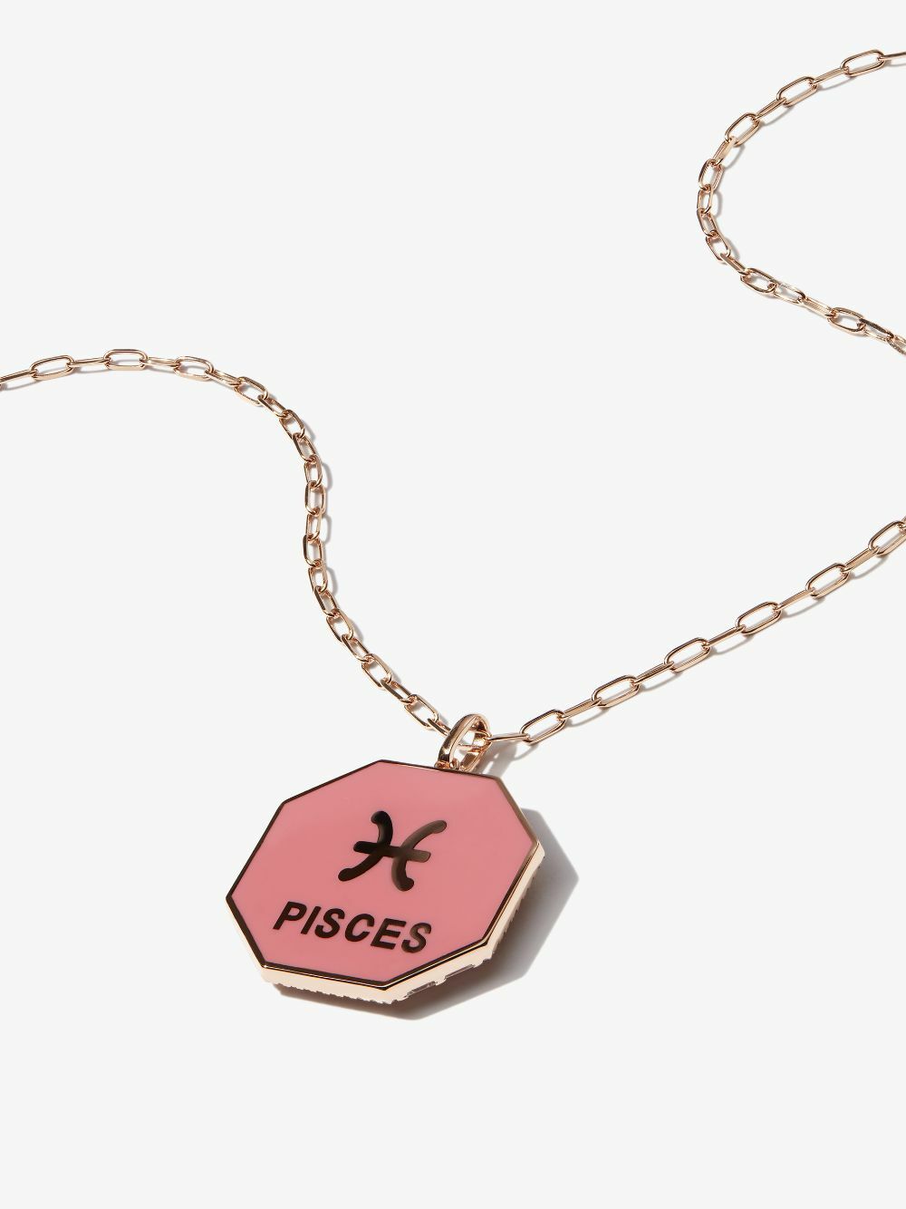 SHAY 18K Rose Gold Pisces Pendant Diamond Necklace