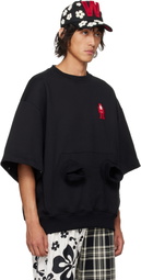 Walter Van Beirendonck Black 'Black Hole' Oversized Sweatshirt