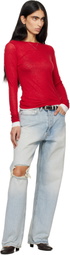 TONYWACK Red Layered Long Sleeve T-shirt