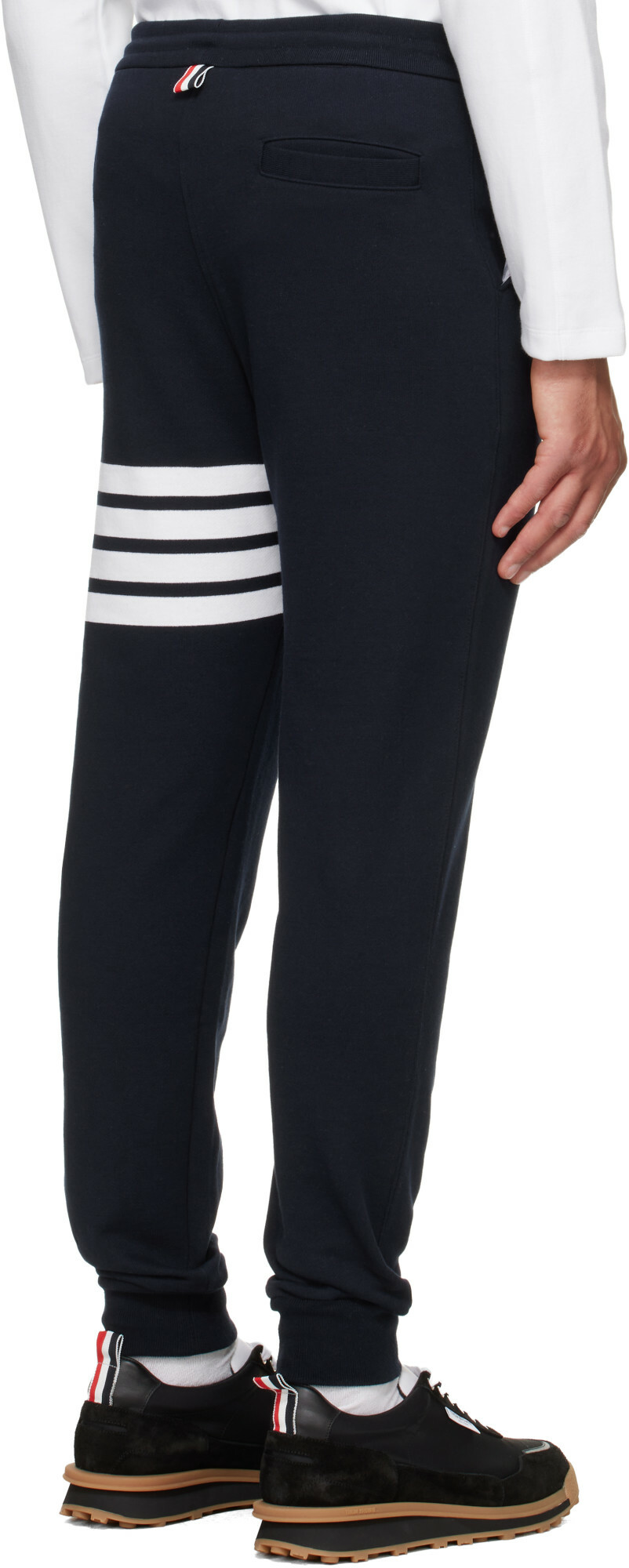 Thom Browne Navy Classic Loopback 4-Bar Sweatpants