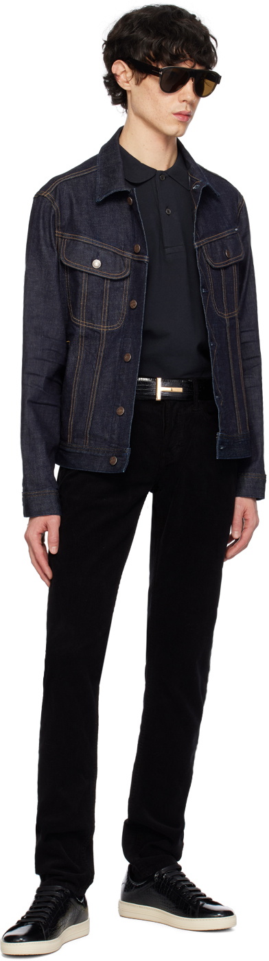 TOM FORD Black Printed Croc Warwick Sneakers TOM FORD