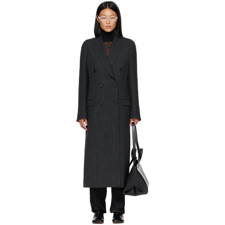 Photo: Maison Margiela Black & Gray Double Breasted Coat