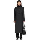 Maison Margiela Black & Gray Double Breasted Coat