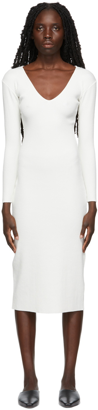 Vince White V-Neck Long Sleeve Dress Vince Vince White V-Neck Long Sleeve Dress Vince