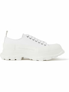 Alexander McQueen - Tread Slick Rubber-Trimmed Canvas Sneakers - White