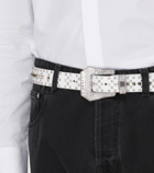 Givenchy Studded crystal-embellished leather belt