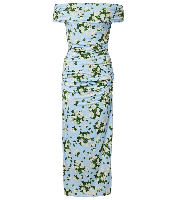 Photo: Carolina Herrera Floral ruched jersey midi dress