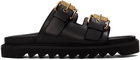 Moschino Black Buckle Sandals