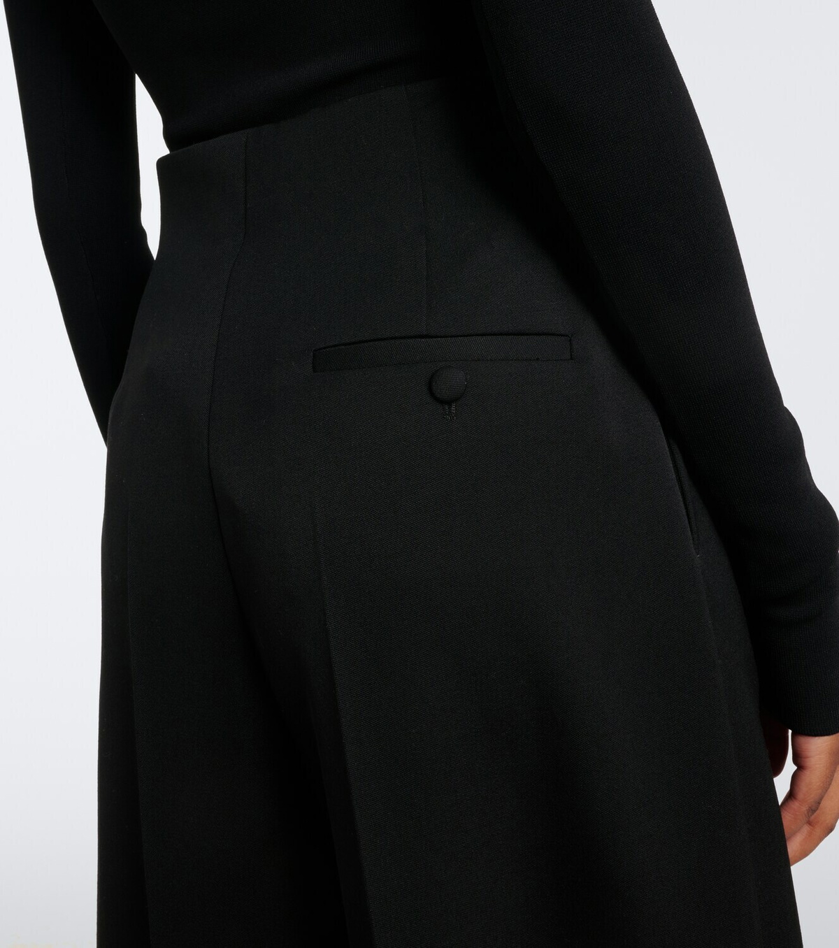Mugler Pleated virgin wool wide-leg pants