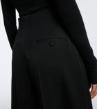 Mugler Pleated virgin wool wide-leg pants