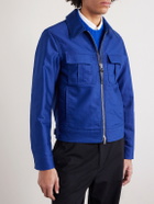 TOM FORD - Slim-Fit Cotton-Satin Blouson Jacket - Blue