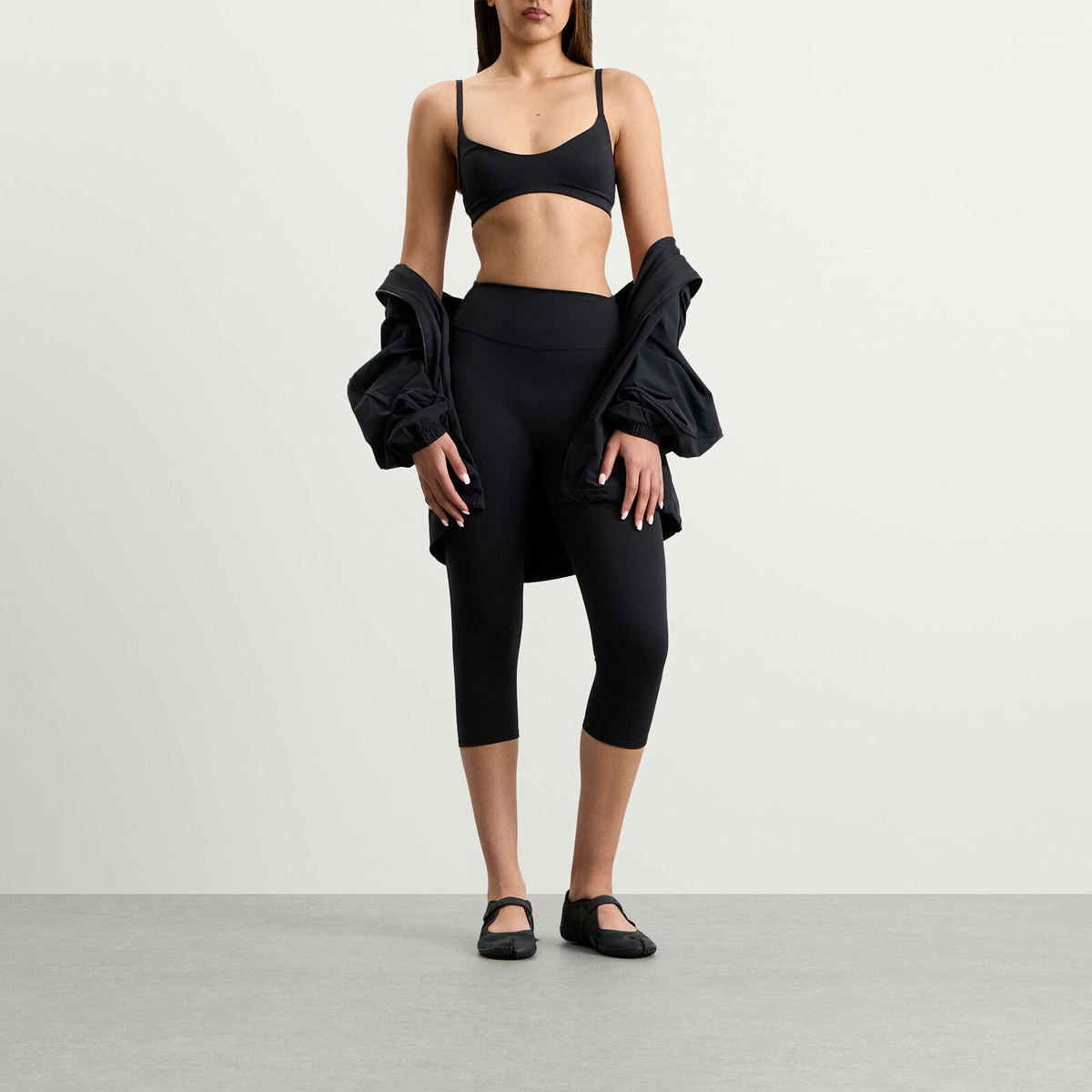 Nike Women's x SKIMS Matte Micro Scoop Bra in Obsidian