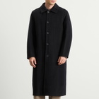 Percival Men's Double Faced Wool Overcoat in Navy