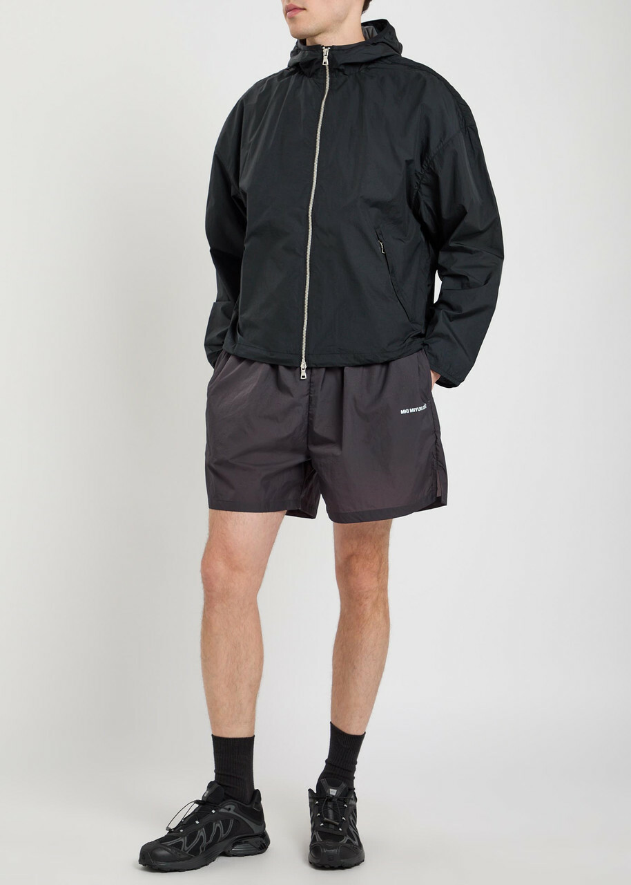 Mki Miyuki Zoku Hyperlight Wind Logo Nylon-blend Jacket Black
