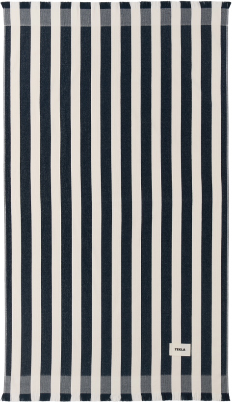 Photo: Tekla Black & Off-White Striped Beach Towel