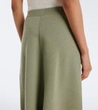 Jardin des Orangers Virgin wool and cashmere midi skirt