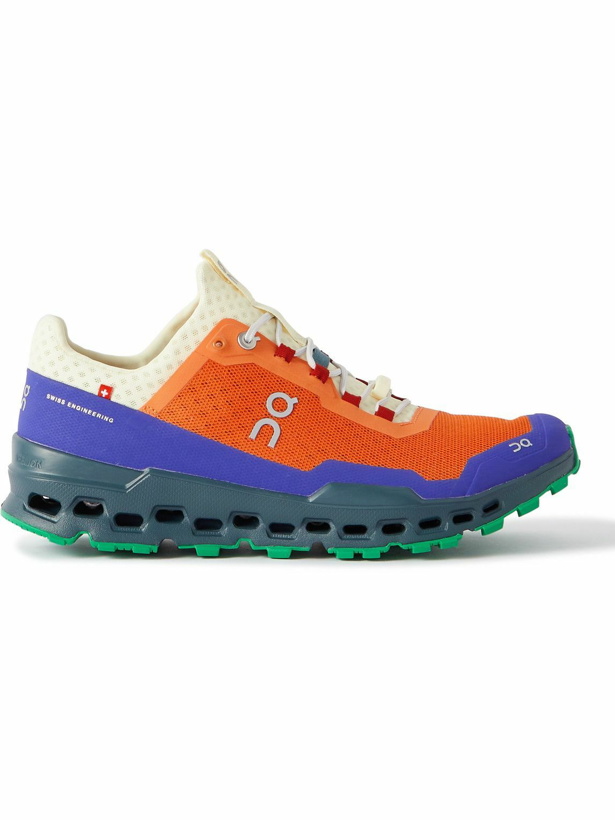 Photo: ON - Cloudultra Rubber-Trimmed Mesh Running Sneakers - Orange