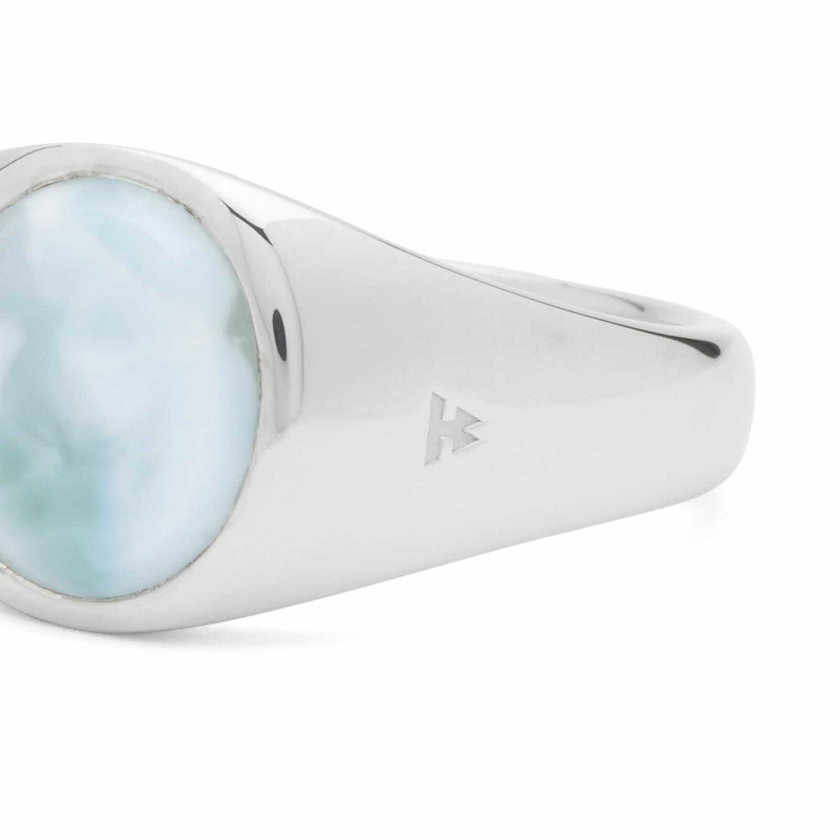 Tom Wood Kim Ring in Ice Blue Larimar