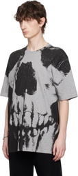 McQueen Gray Skull T-shirt