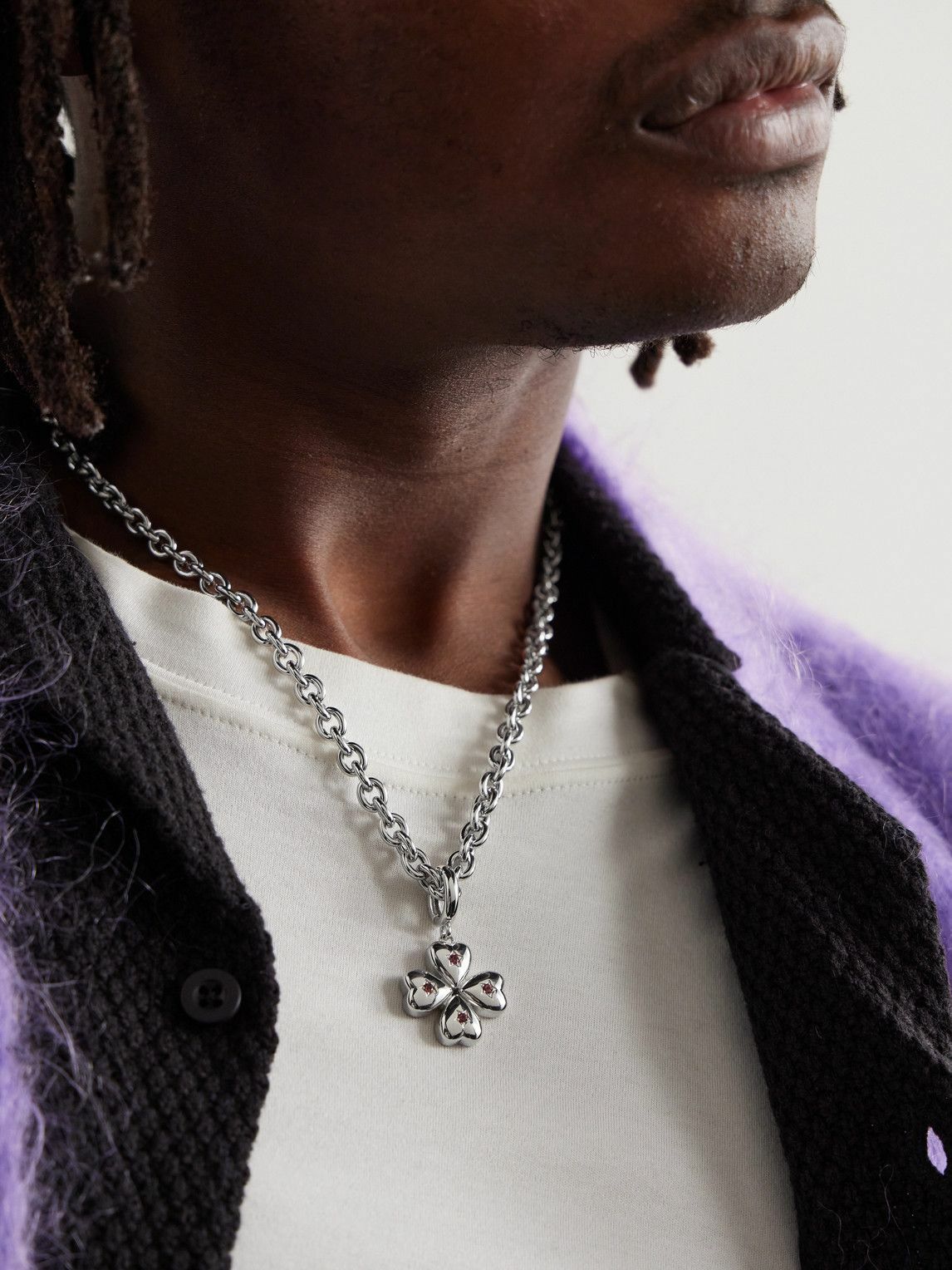 Lauren Rubinski - White Gold Tourmaline Pendant Necklace