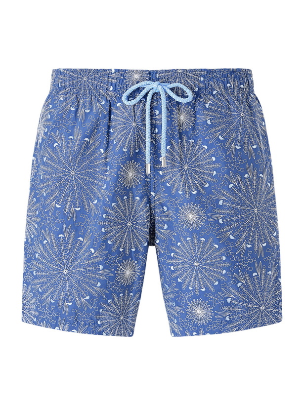Photo: Vilebrequin - Mistral Embroidered Straight-Leg Swim Shorts - Blue