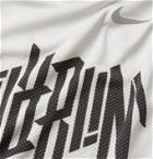 Nike Running - Rise 365 Wild Run Logo-Print Perforated Stretch-Jersey Running Tank Top - Neutrals