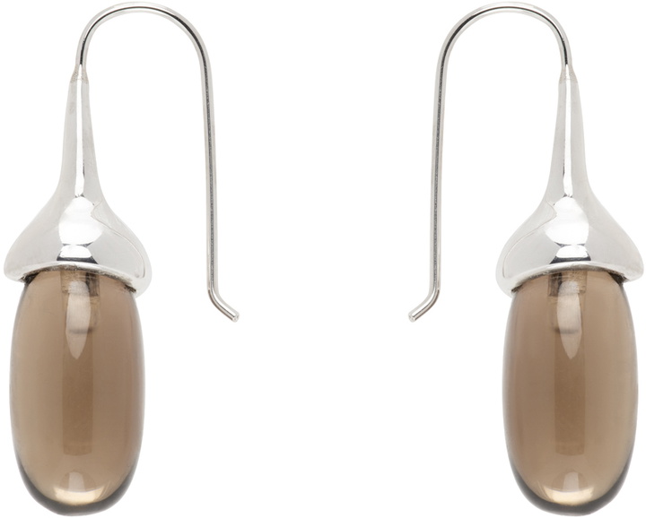 Photo: Sophie Buhai Silver & Brown Dripping Stone Earrings