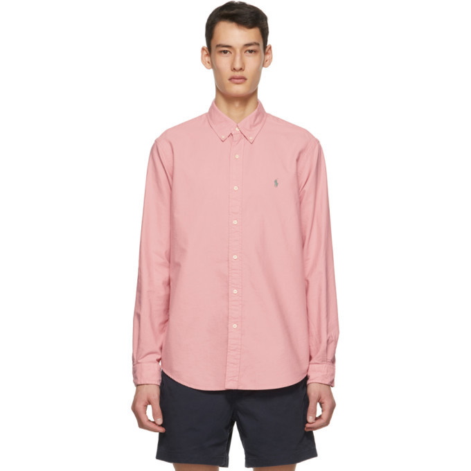 Photo: Polo Ralph Lauren Pink Garment-Dyed Oxford Shirt