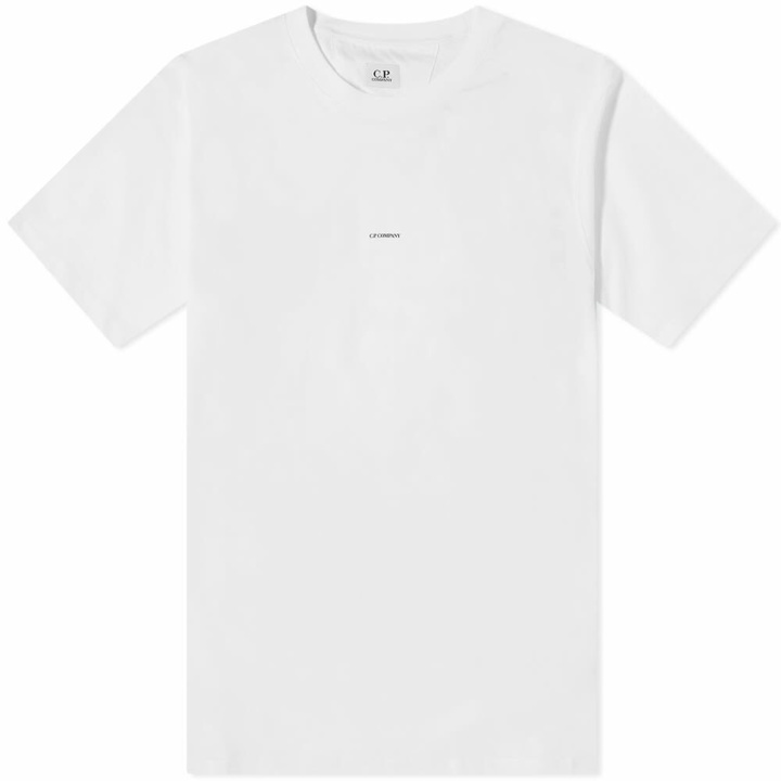 Photo: C.P. Company Men's Chest Logo T-Shirt in Gauze White