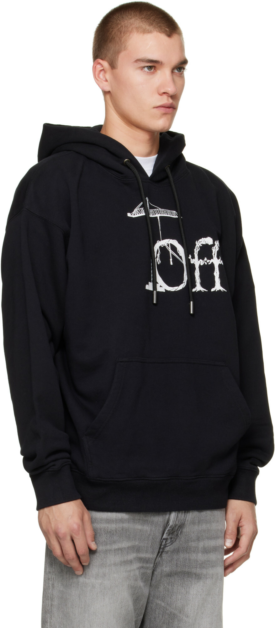 Off-White Black Shared Logo Skate Hoodie