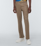 Loewe - x Howl's Moving Castle checked high-rise wool pants