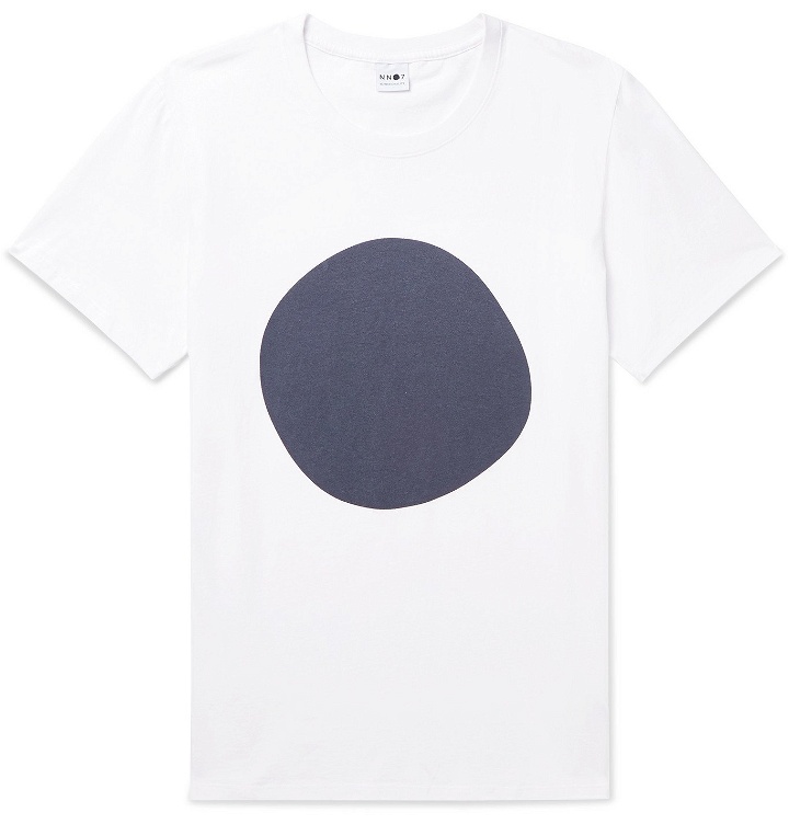 Photo: NN07 - Mauro Logo-Print Cotton-Jersey T-Shirt - White