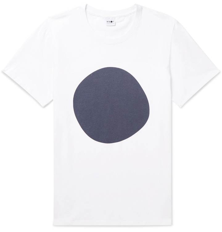 Photo: NN07 - Mauro Logo-Print Cotton-Jersey T-Shirt - White