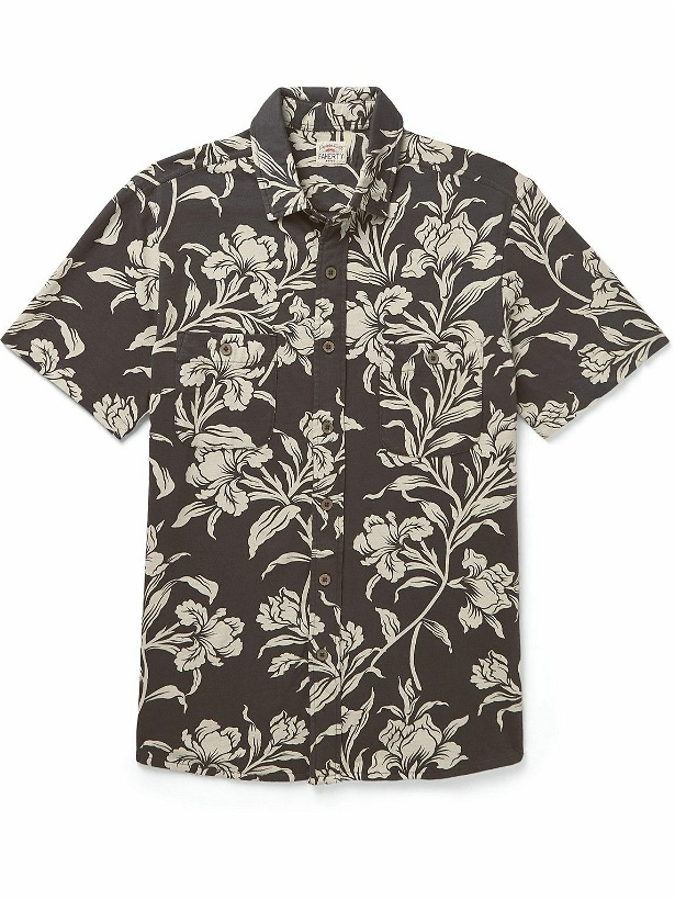 Photo: Faherty - Seasons Floral-Print Organic Cotton Shirt - Black