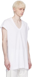 Dries Van Noten White V-Neck T-Shirt
