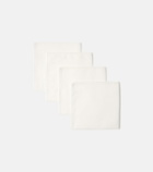 Once Milano Set of 4 lace-trimmed linen napkins