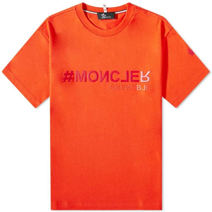Photo: Moncler Grenoble Men's Logo T-Shirt in Red