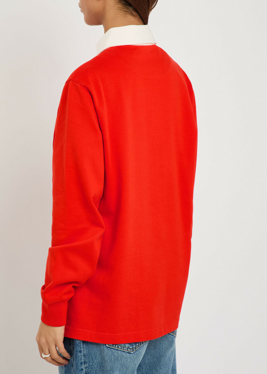JW Anderson Super Speed Cotton Polo Shirt Red