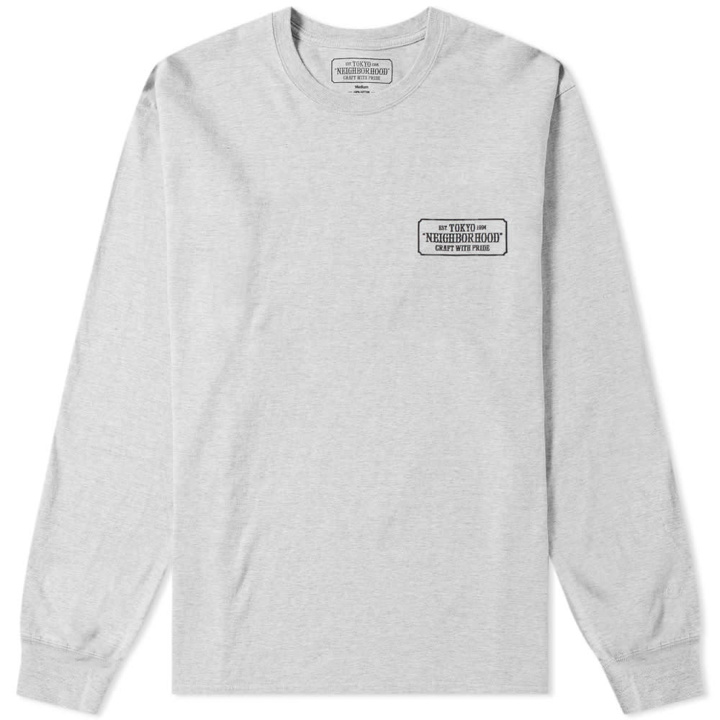 Photo: Neighborhood Long Sleeve Bar & Shield Tee Grey