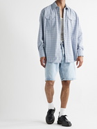 OUR LEGACY - Ranch Oversized Checked Woven Western Shirt - Blue