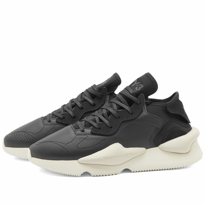 Photo: Y-3 Men's KAIWA Sneakers in Black/Off White/Clear Brown