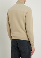 Tods Ribbed-knit and Cotton Jacket Off White