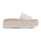 Gucci Off-White GG Lame Platform Sandals