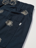 Wood Wood - Alfred Printed Organic Cotton-Twill Shorts - Blue - M