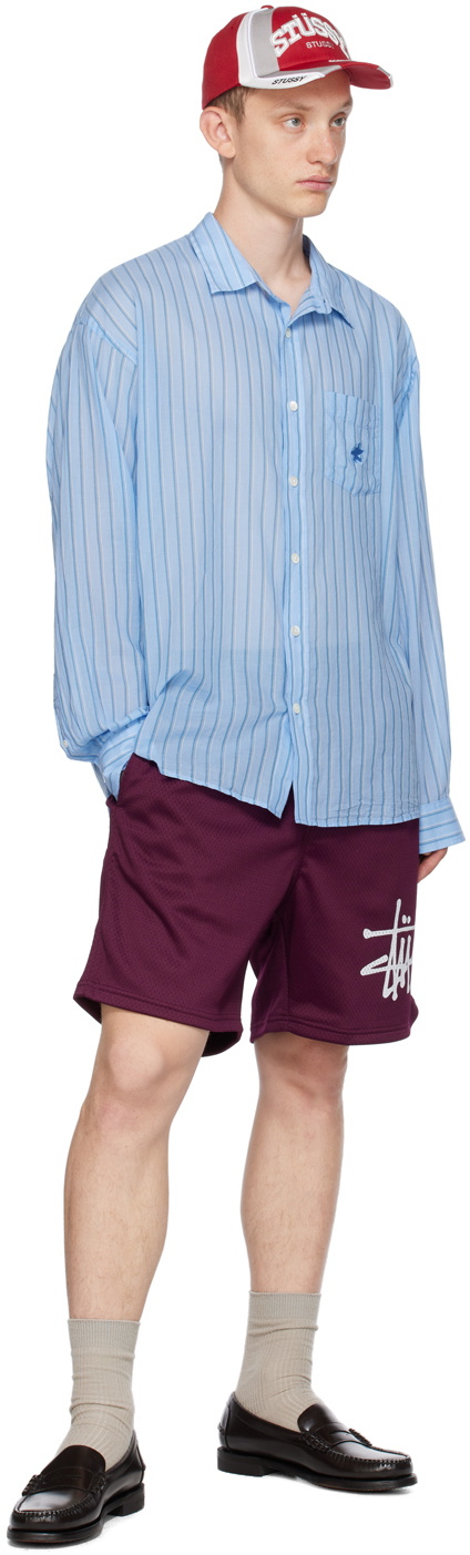 Stüssy Burgundy Drawstring Shorts